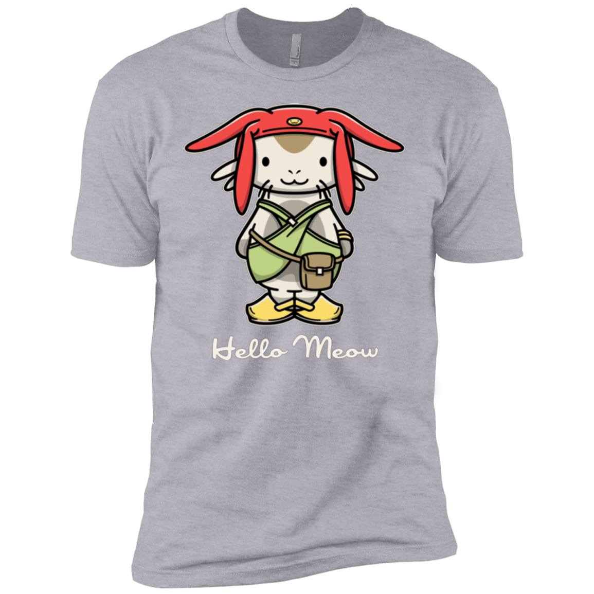 T-Shirts Heather Grey / YXS HELLO MEOW Boys Premium T-Shirt