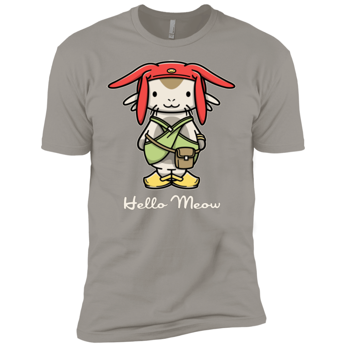T-Shirts Light Grey / YXS HELLO MEOW Boys Premium T-Shirt