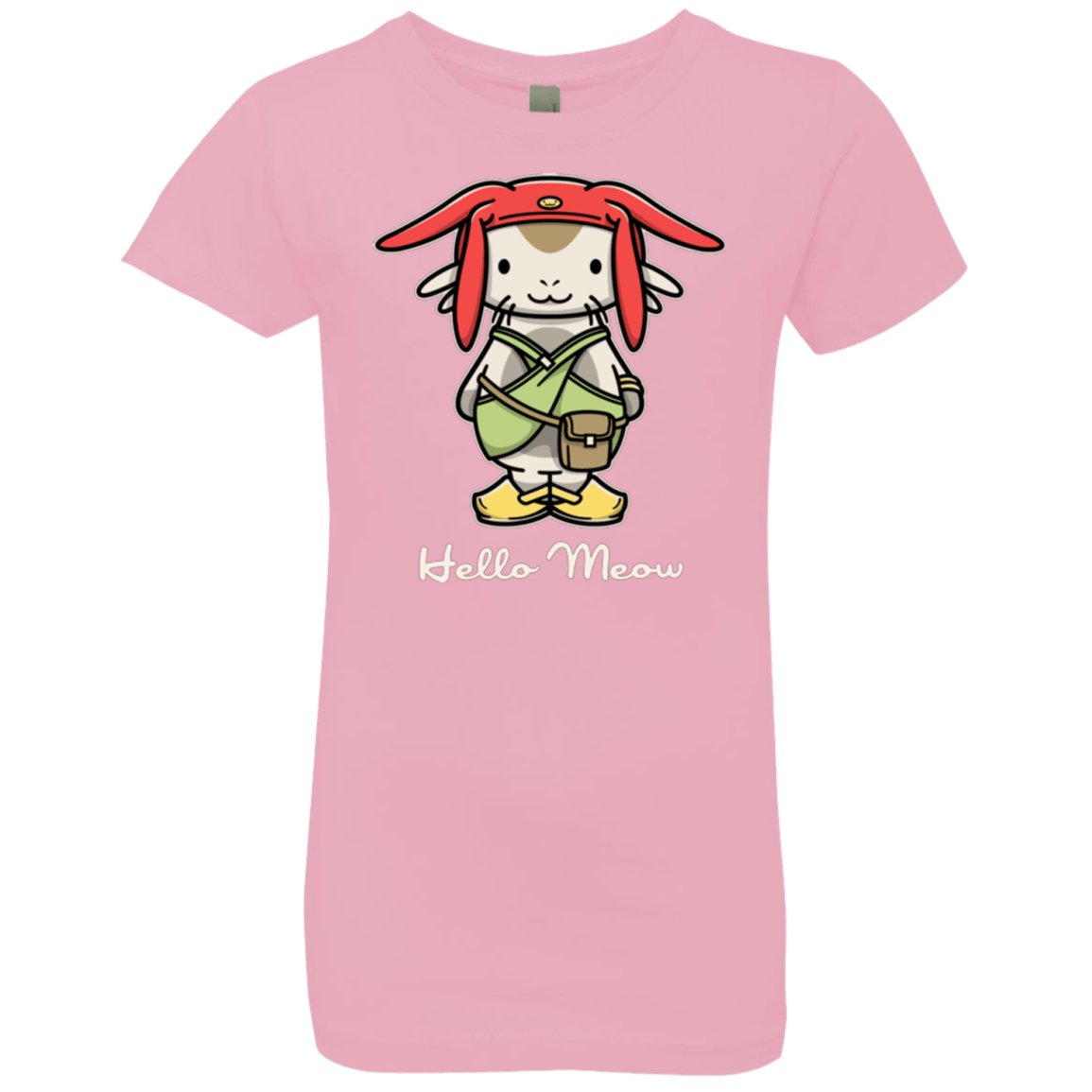 T-Shirts Light Pink / YXS HELLO MEOW Girls Premium T-Shirt