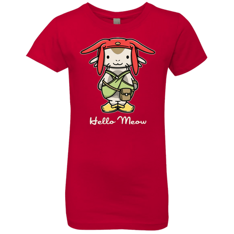 T-Shirts Red / YXS HELLO MEOW Girls Premium T-Shirt