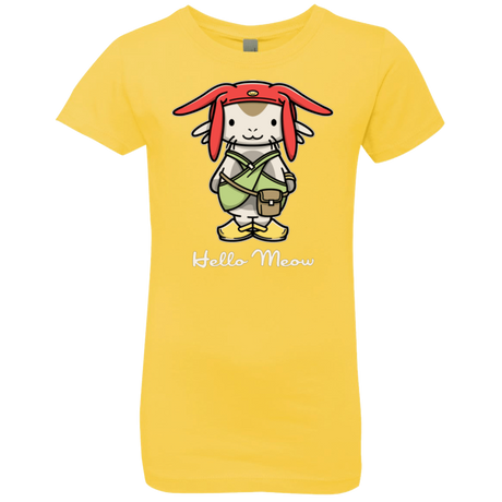 T-Shirts Vibrant Yellow / YXS HELLO MEOW Girls Premium T-Shirt