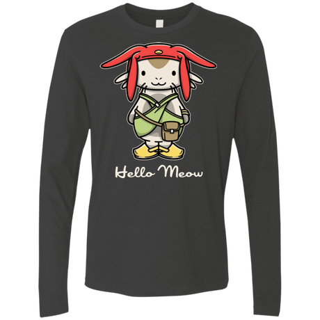 T-Shirts Heavy Metal / Small HELLO MEOW Men's Premium Long Sleeve