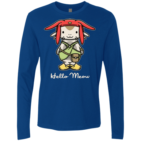 T-Shirts Royal / Small HELLO MEOW Men's Premium Long Sleeve