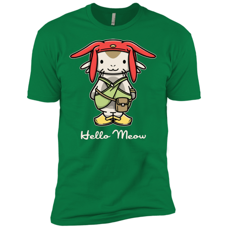 T-Shirts Kelly Green / X-Small HELLO MEOW Men's Premium T-Shirt