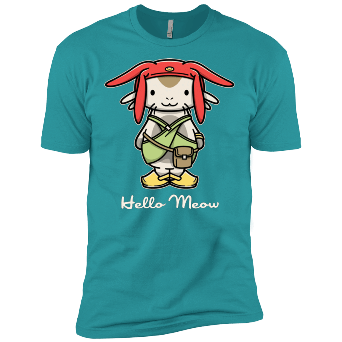 T-Shirts Tahiti Blue / X-Small HELLO MEOW Men's Premium T-Shirt