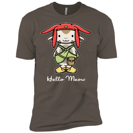 T-Shirts Warm Grey / X-Small HELLO MEOW Men's Premium T-Shirt