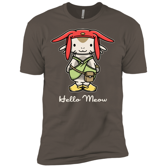 T-Shirts Warm Grey / X-Small HELLO MEOW Men's Premium T-Shirt