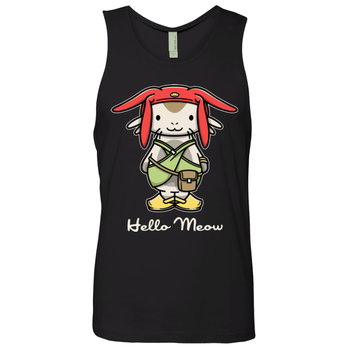 T-Shirts Black / Small HELLO MEOW Men's Premium Tank Top