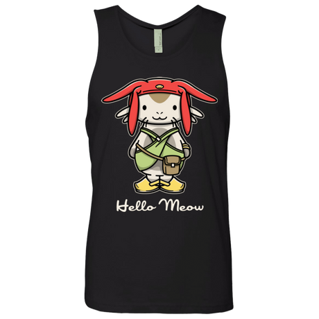 T-Shirts Black / Small HELLO MEOW Men's Premium Tank Top