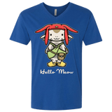 T-Shirts Royal / X-Small HELLO MEOW Men's Premium V-Neck