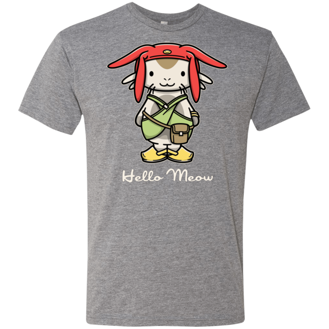 T-Shirts Premium Heather / Small HELLO MEOW Men's Triblend T-Shirt