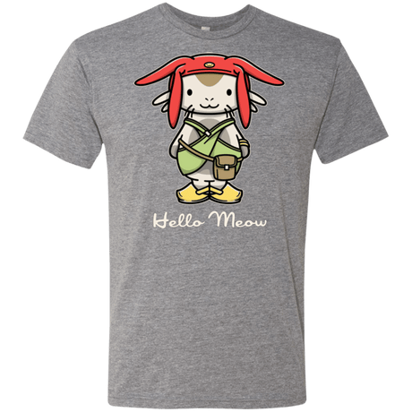 T-Shirts Premium Heather / Small HELLO MEOW Men's Triblend T-Shirt