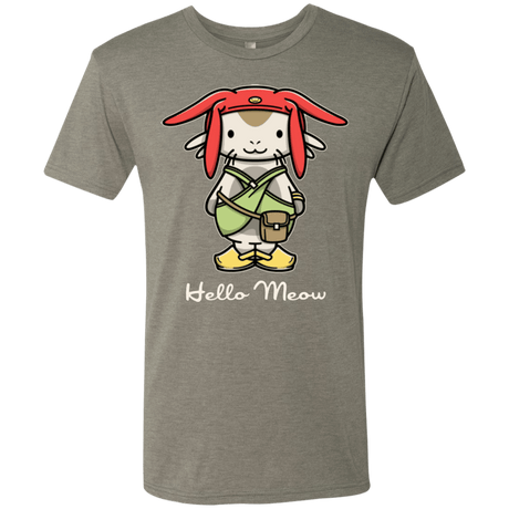 T-Shirts Venetian Grey / Small HELLO MEOW Men's Triblend T-Shirt