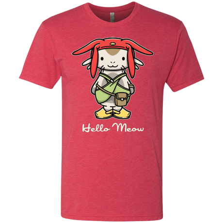 T-Shirts Vintage Red / Small HELLO MEOW Men's Triblend T-Shirt