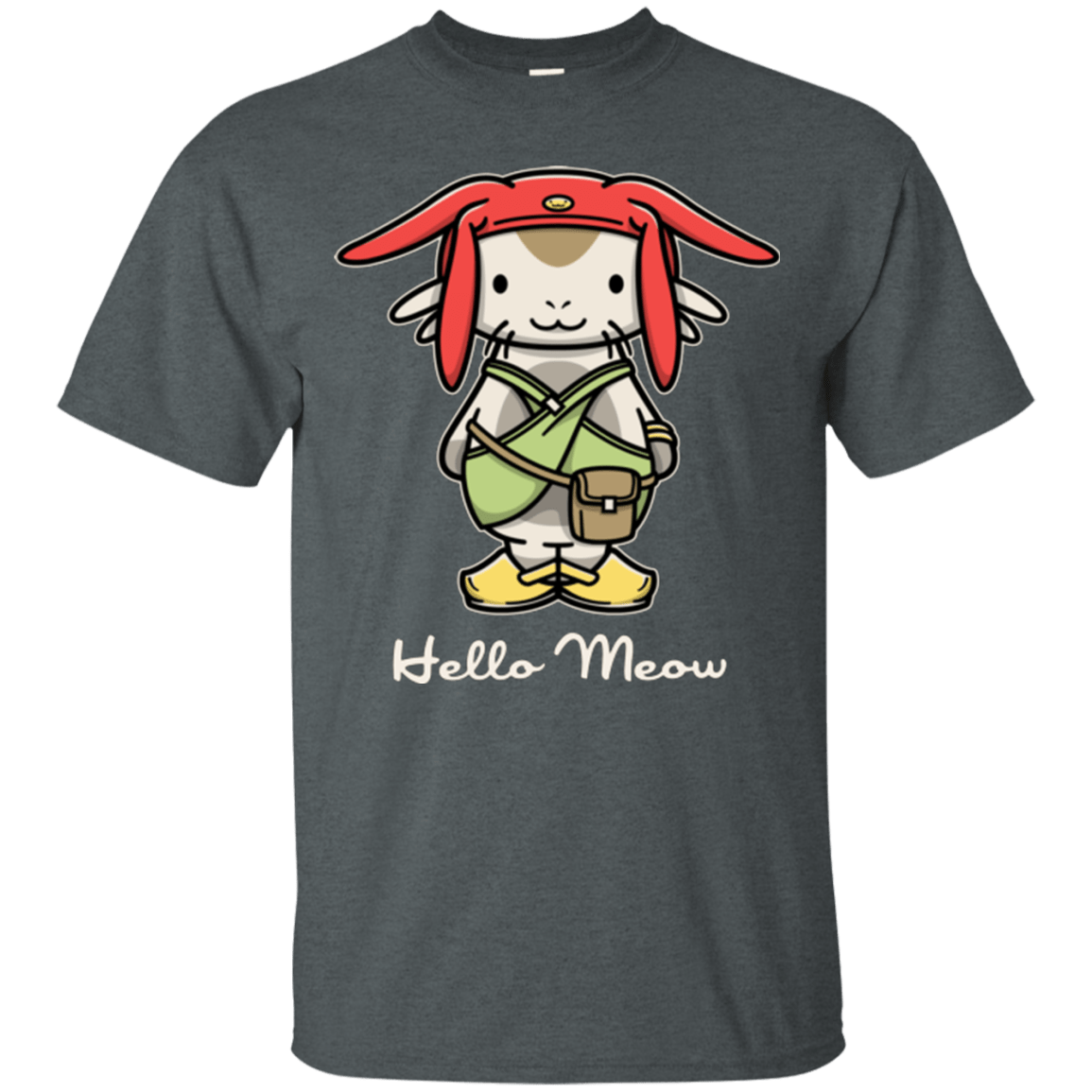 T-Shirts Dark Heather / Small HELLO MEOW T-Shirt
