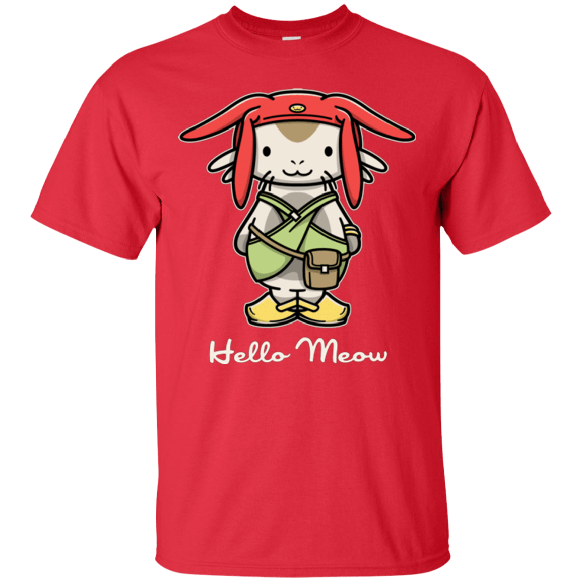 T-Shirts Red / Small HELLO MEOW T-Shirt