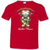 T-Shirts Red / 2T HELLO MEOW Toddler Premium T-Shirt