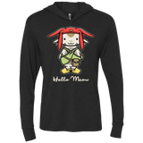 T-Shirts Vintage Black / X-Small HELLO MEOW Triblend Long Sleeve Hoodie Tee