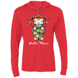 T-Shirts Vintage Red / X-Small HELLO MEOW Triblend Long Sleeve Hoodie Tee