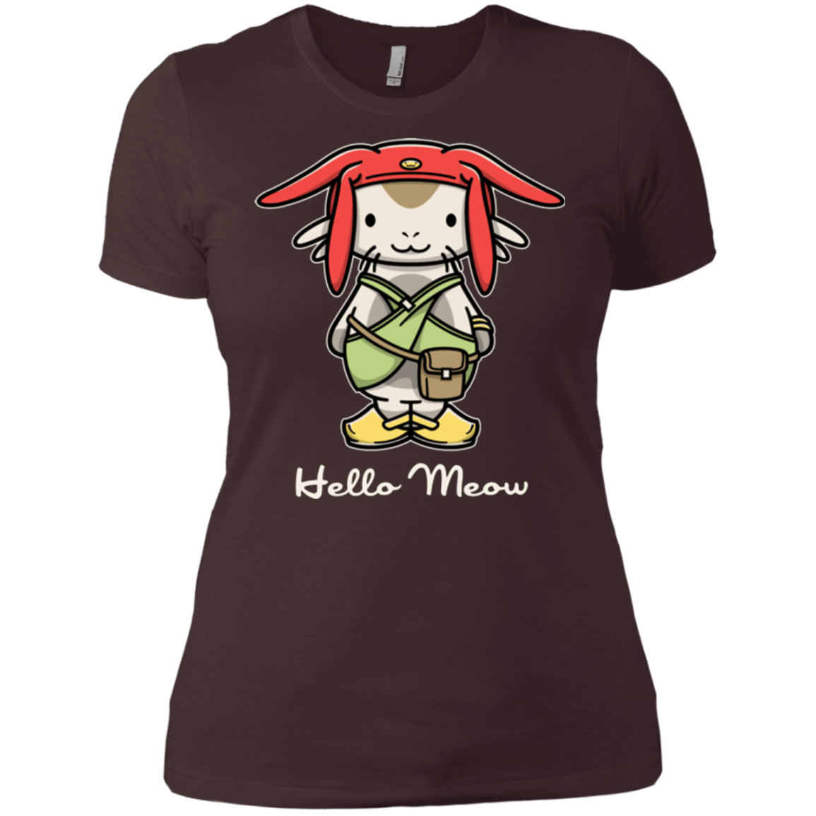 T-Shirts Dark Chocolate / X-Small HELLO MEOW Women's Premium T-Shirt