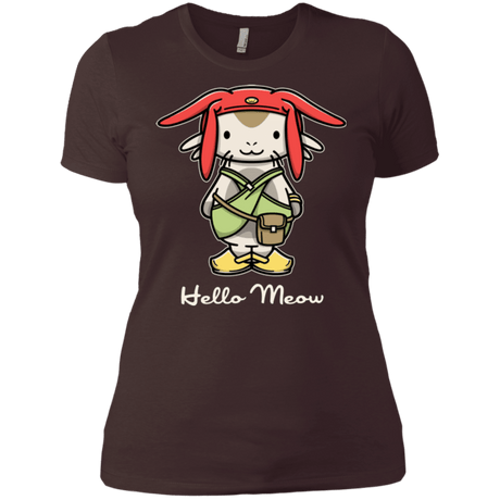 T-Shirts Dark Chocolate / X-Small HELLO MEOW Women's Premium T-Shirt