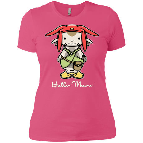 T-Shirts Hot Pink / X-Small HELLO MEOW Women's Premium T-Shirt