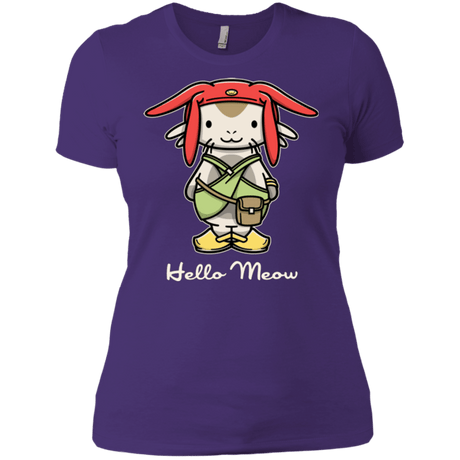T-Shirts Purple / X-Small HELLO MEOW Women's Premium T-Shirt