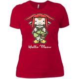 T-Shirts Red / X-Small HELLO MEOW Women's Premium T-Shirt