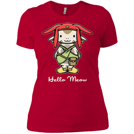 T-Shirts Red / X-Small HELLO MEOW Women's Premium T-Shirt