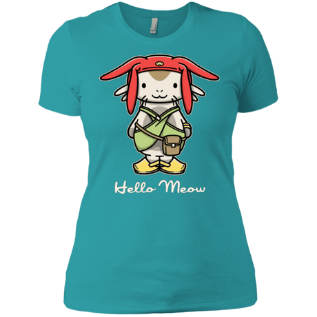 T-Shirts Tahiti Blue / X-Small HELLO MEOW Women's Premium T-Shirt