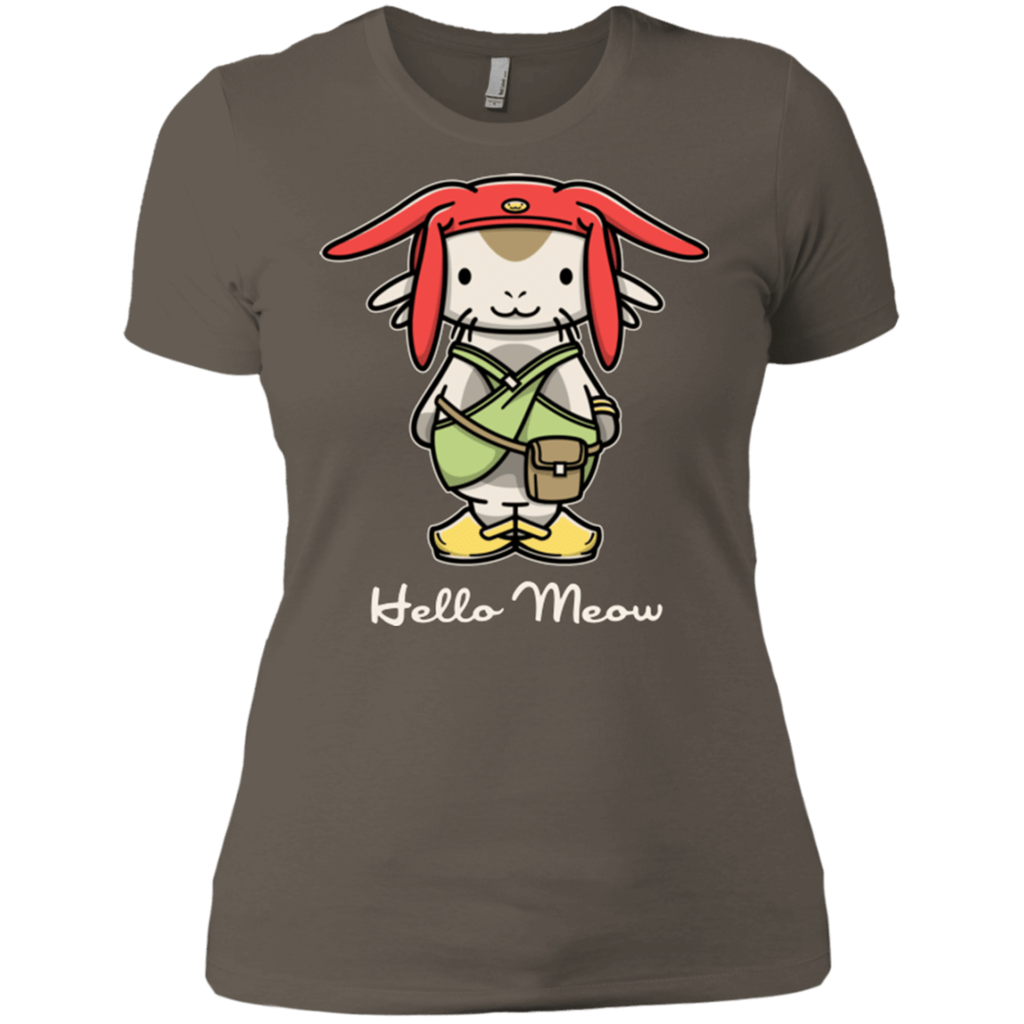 T-Shirts Warm Grey / X-Small HELLO MEOW Women's Premium T-Shirt
