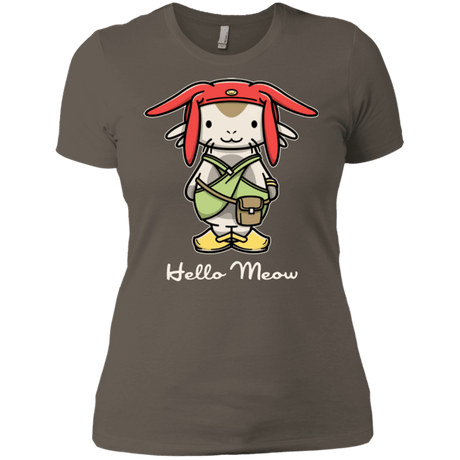 T-Shirts Warm Grey / X-Small HELLO MEOW Women's Premium T-Shirt