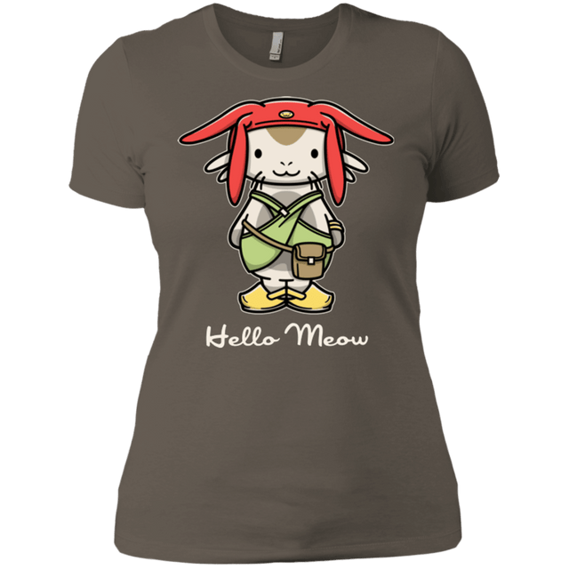 T-Shirts Warm Grey / X-Small HELLO MEOW Women's Premium T-Shirt