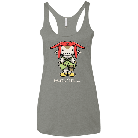 T-Shirts Venetian Grey / X-Small HELLO MEOW Women's Triblend Racerback Tank