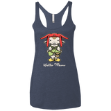T-Shirts Vintage Navy / X-Small HELLO MEOW Women's Triblend Racerback Tank