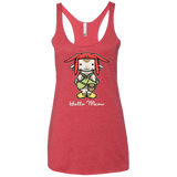 T-Shirts Vintage Red / X-Small HELLO MEOW Women's Triblend Racerback Tank