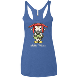 T-Shirts Vintage Royal / X-Small HELLO MEOW Women's Triblend Racerback Tank