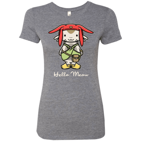 T-Shirts Premium Heather / Small HELLO MEOW Women's Triblend T-Shirt