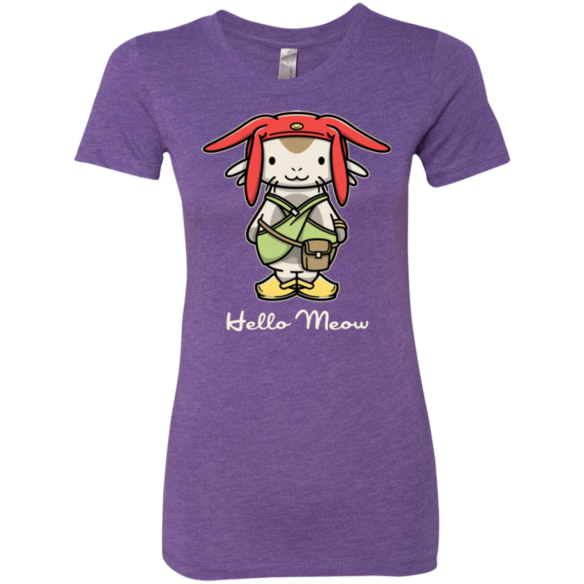 T-Shirts Purple Rush / Small HELLO MEOW Women's Triblend T-Shirt