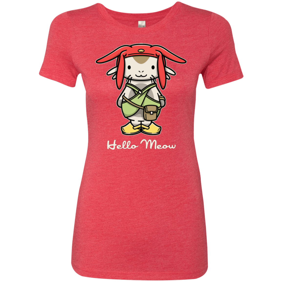 T-Shirts Vintage Red / Small HELLO MEOW Women's Triblend T-Shirt