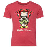 T-Shirts Vintage Red / YXS HELLO MEOW Youth Triblend T-Shirt