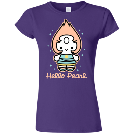 T-Shirts Purple / S Hello Pearl Junior Slimmer-Fit T-Shirt