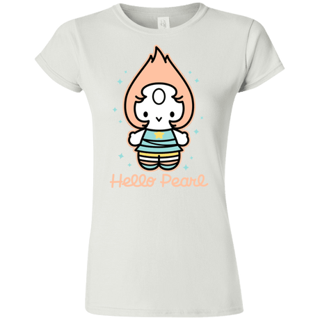 T-Shirts White / S Hello Pearl Junior Slimmer-Fit T-Shirt