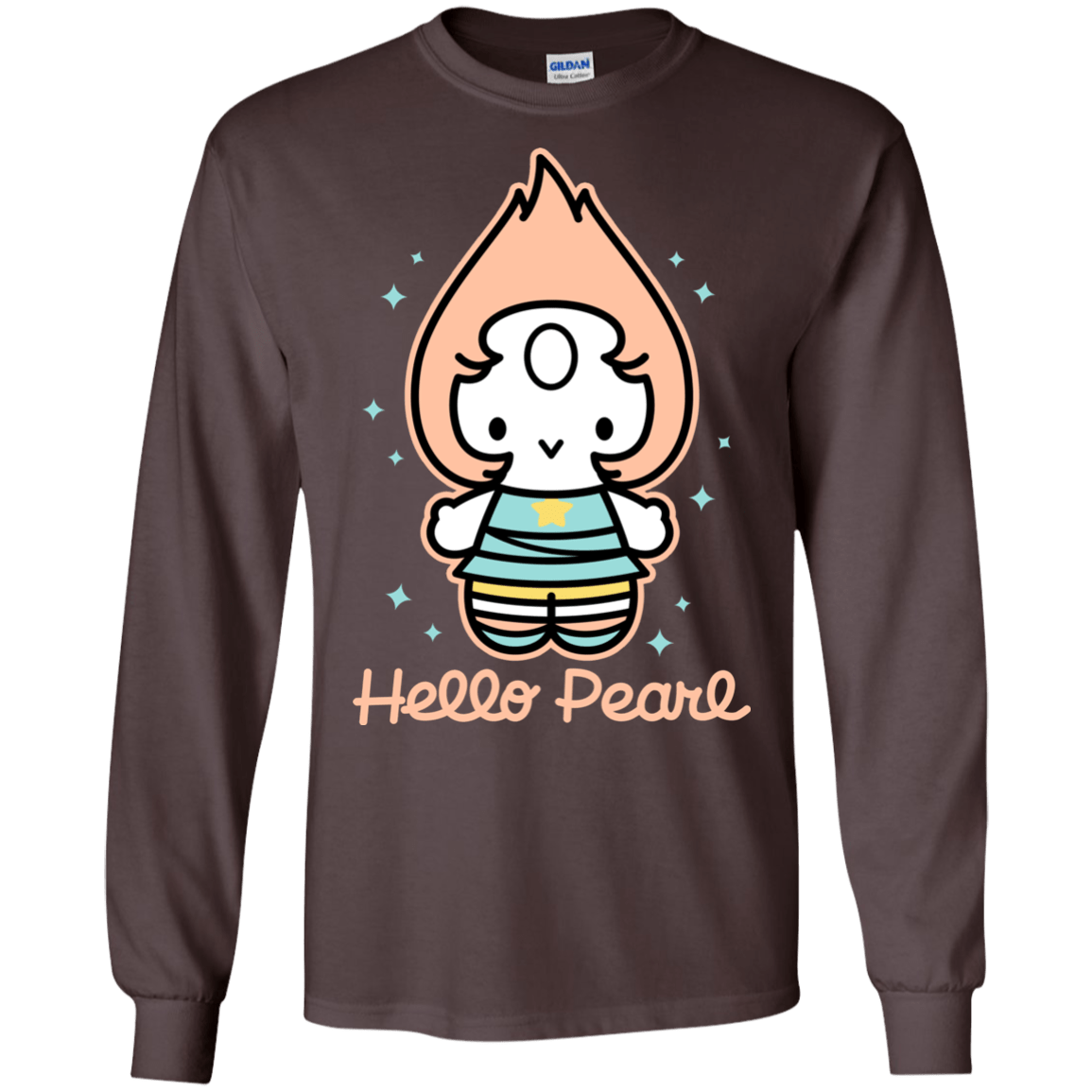 T-Shirts Dark Chocolate / S Hello Pearl Men's Long Sleeve T-Shirt