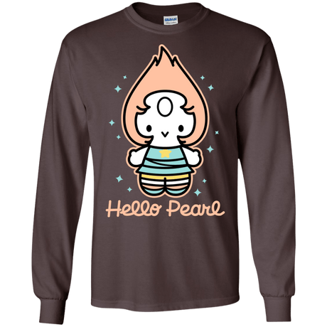 T-Shirts Dark Chocolate / S Hello Pearl Men's Long Sleeve T-Shirt