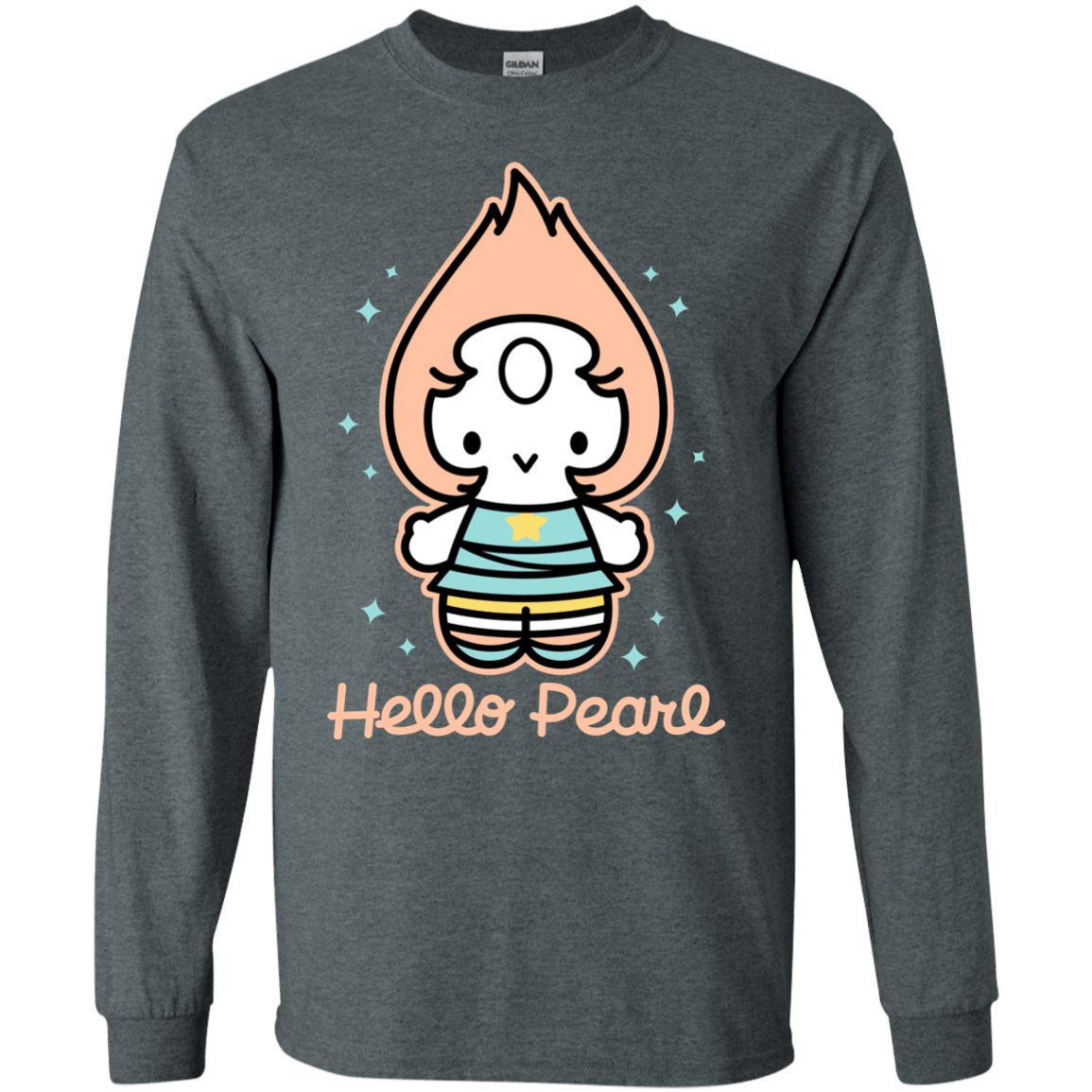 T-Shirts Dark Heather / S Hello Pearl Men's Long Sleeve T-Shirt