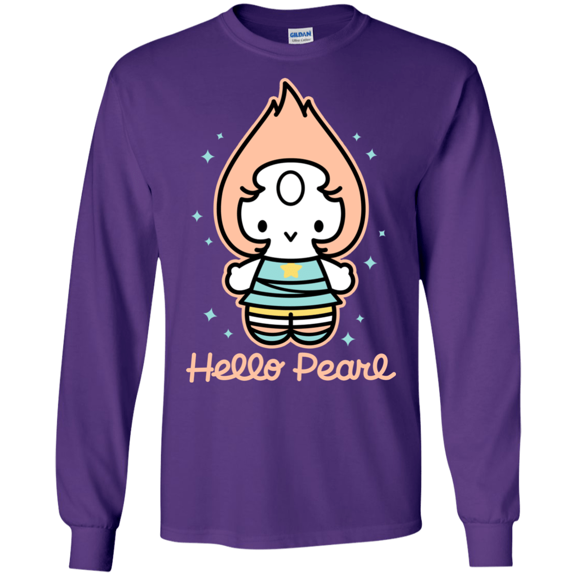 T-Shirts Purple / S Hello Pearl Men's Long Sleeve T-Shirt