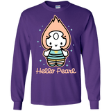 T-Shirts Purple / S Hello Pearl Men's Long Sleeve T-Shirt