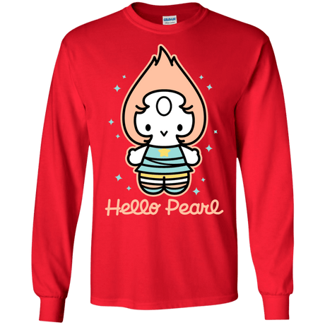 T-Shirts Red / S Hello Pearl Men's Long Sleeve T-Shirt