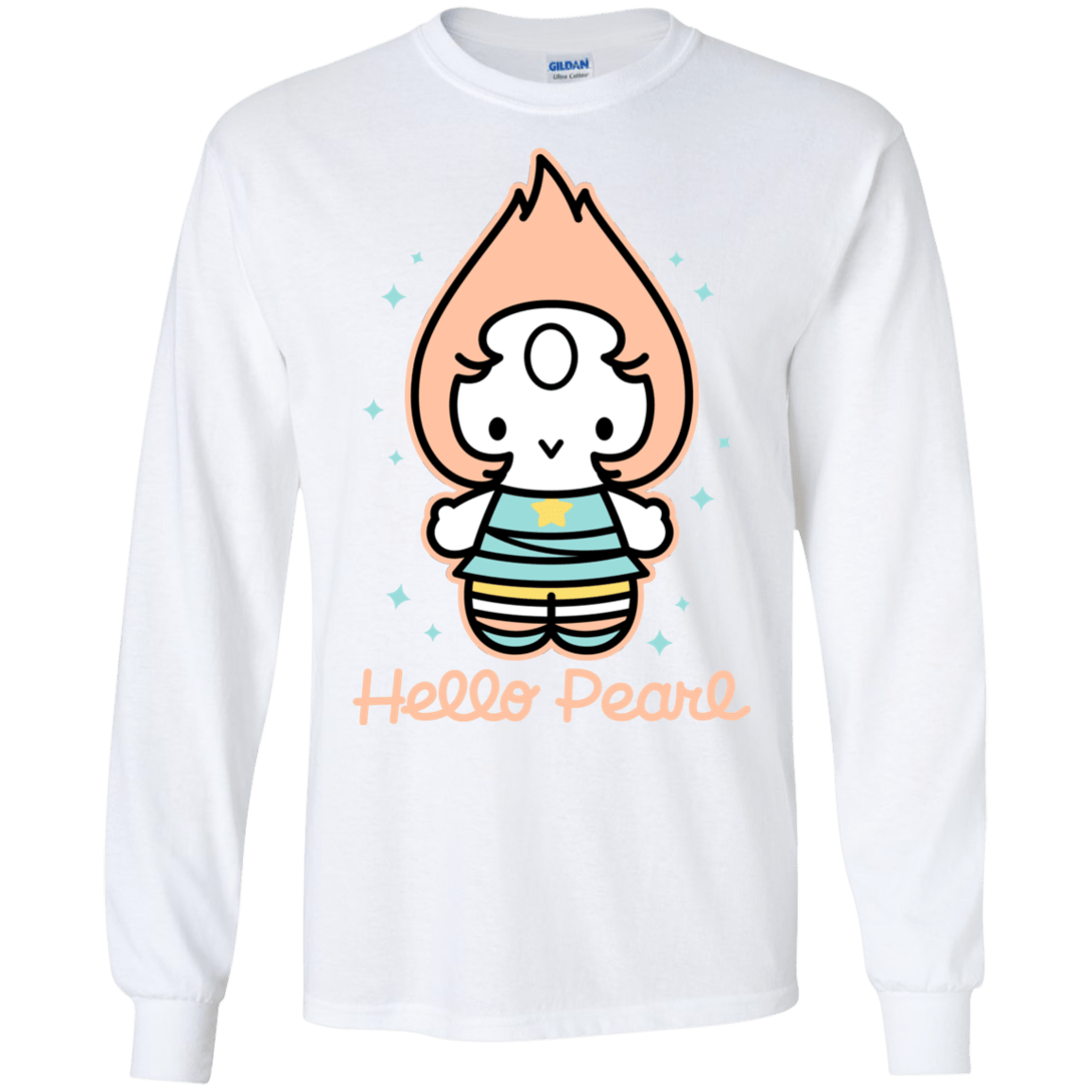 T-Shirts White / S Hello Pearl Men's Long Sleeve T-Shirt